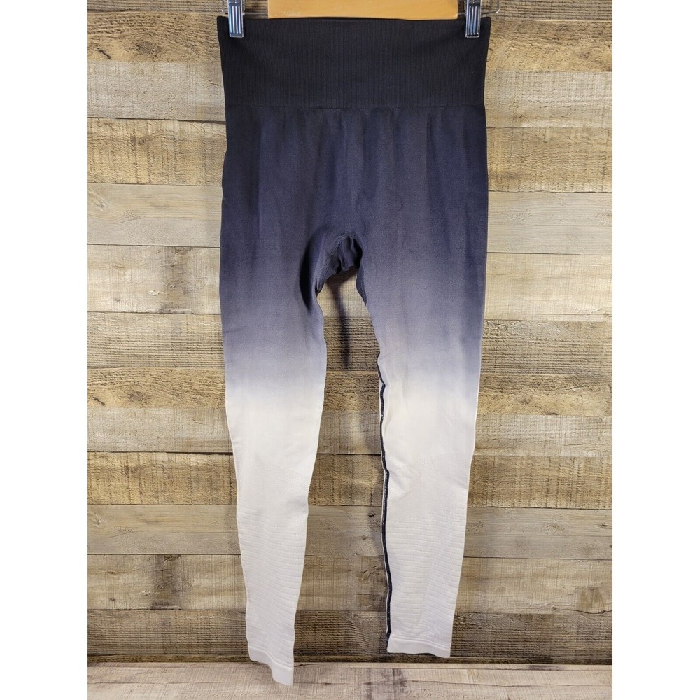 Zyia Active leggings Women's size SM black gray and white ombre